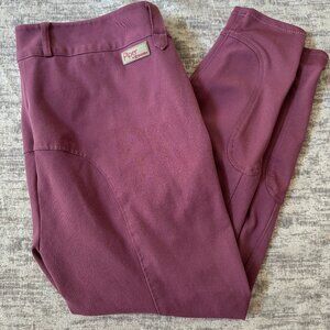 SmartPak Piper 38R Lavender Purple w/ Tan Suede Knee Patch Breeches